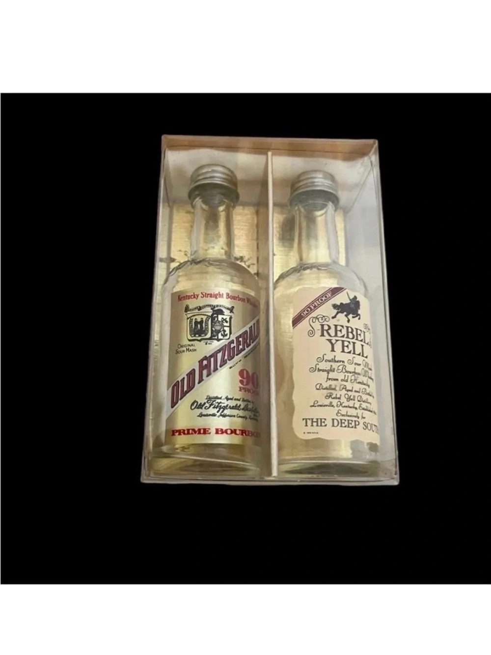 Vintage Salt & Pepper Mini Liquor Bottle Shaker Set